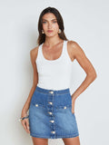 Adira Scoop Neck Tank White