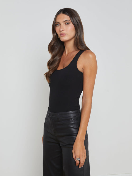 Adira Scoop Neck Tank Black