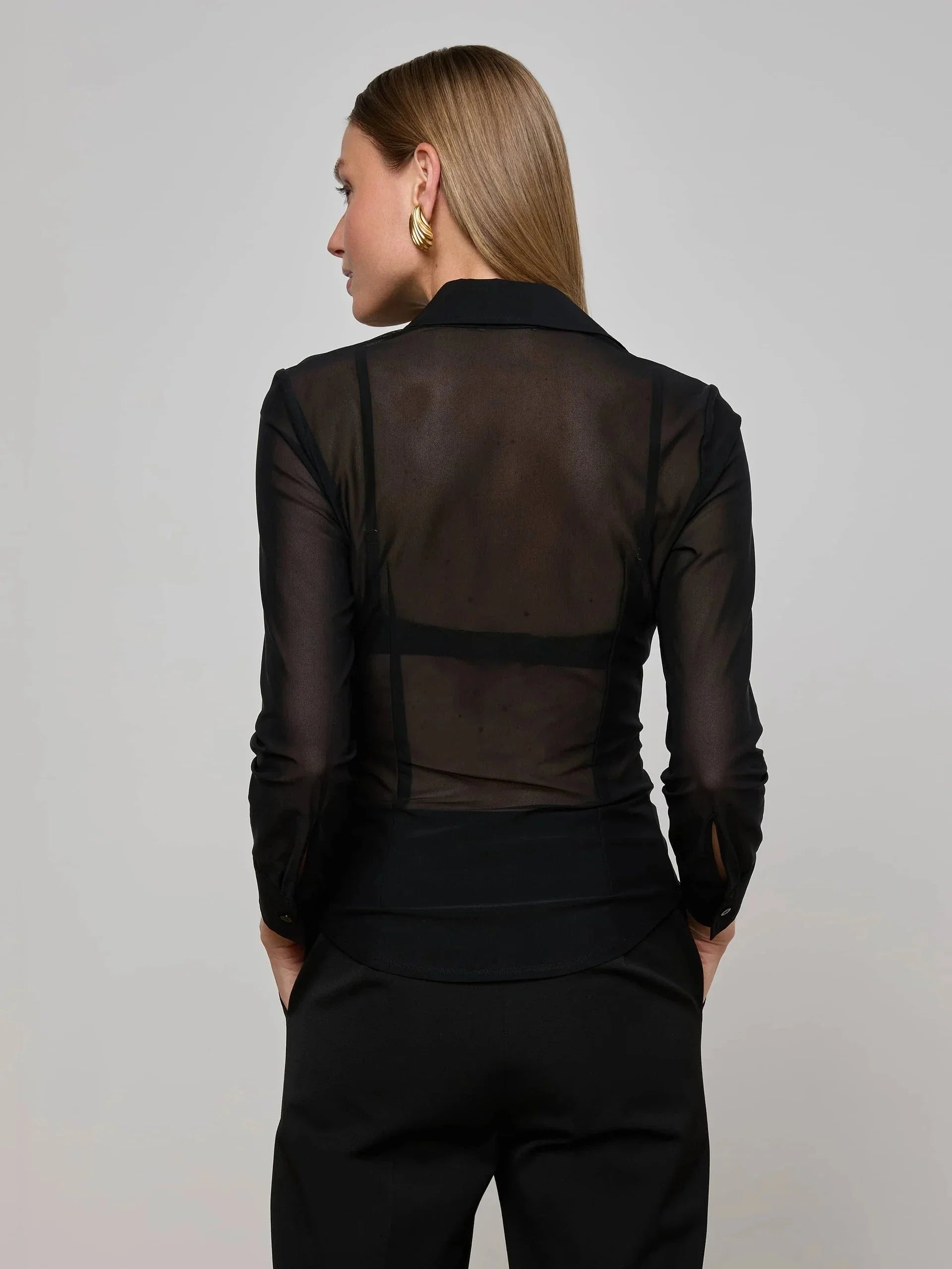Indiana Fitted Mesh Blouse