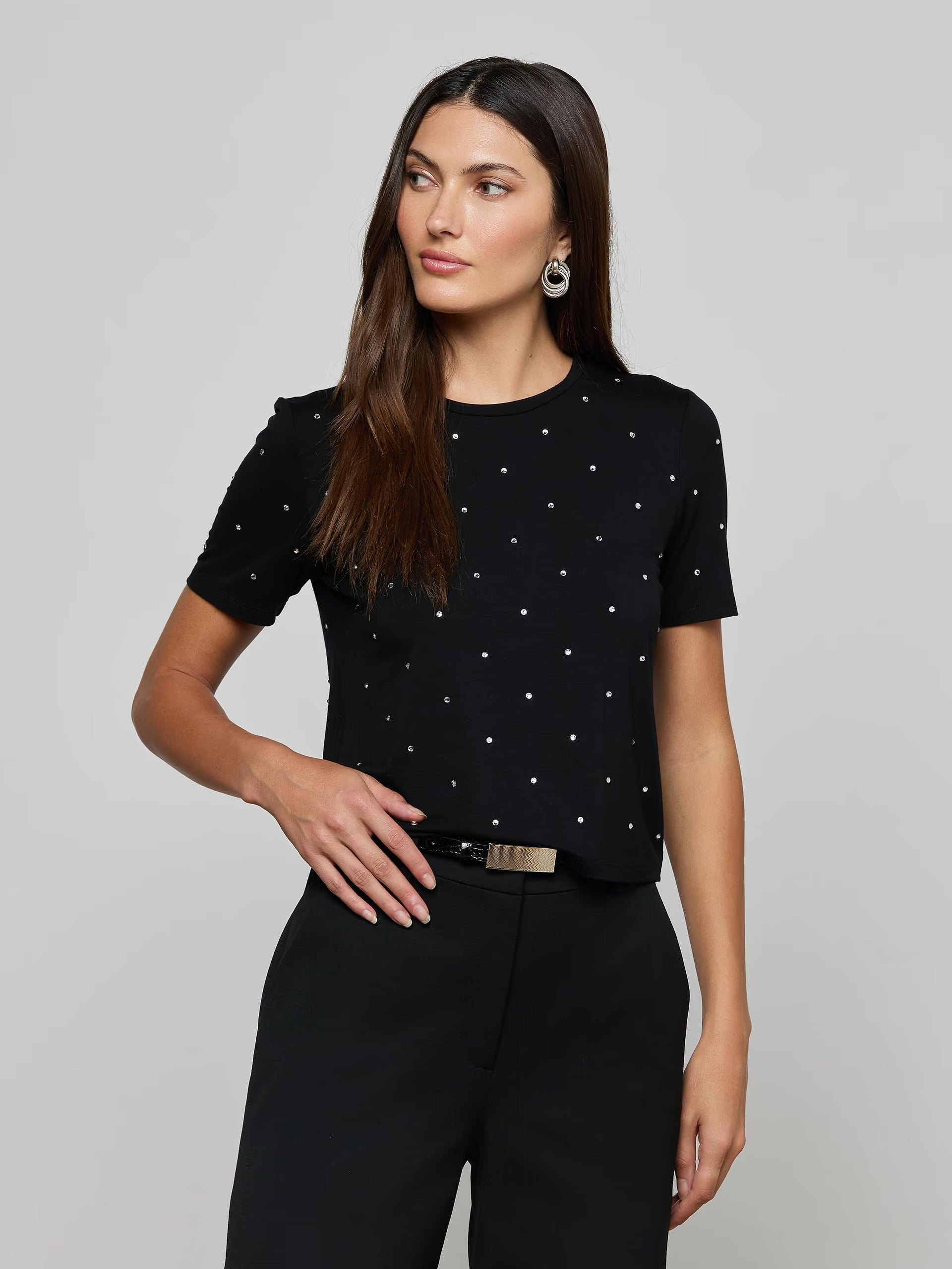 Stormy Embellished Tee Black