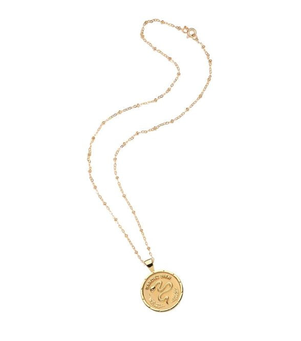 Protect Small Pendant Coin 16"-18" Satellite Chain