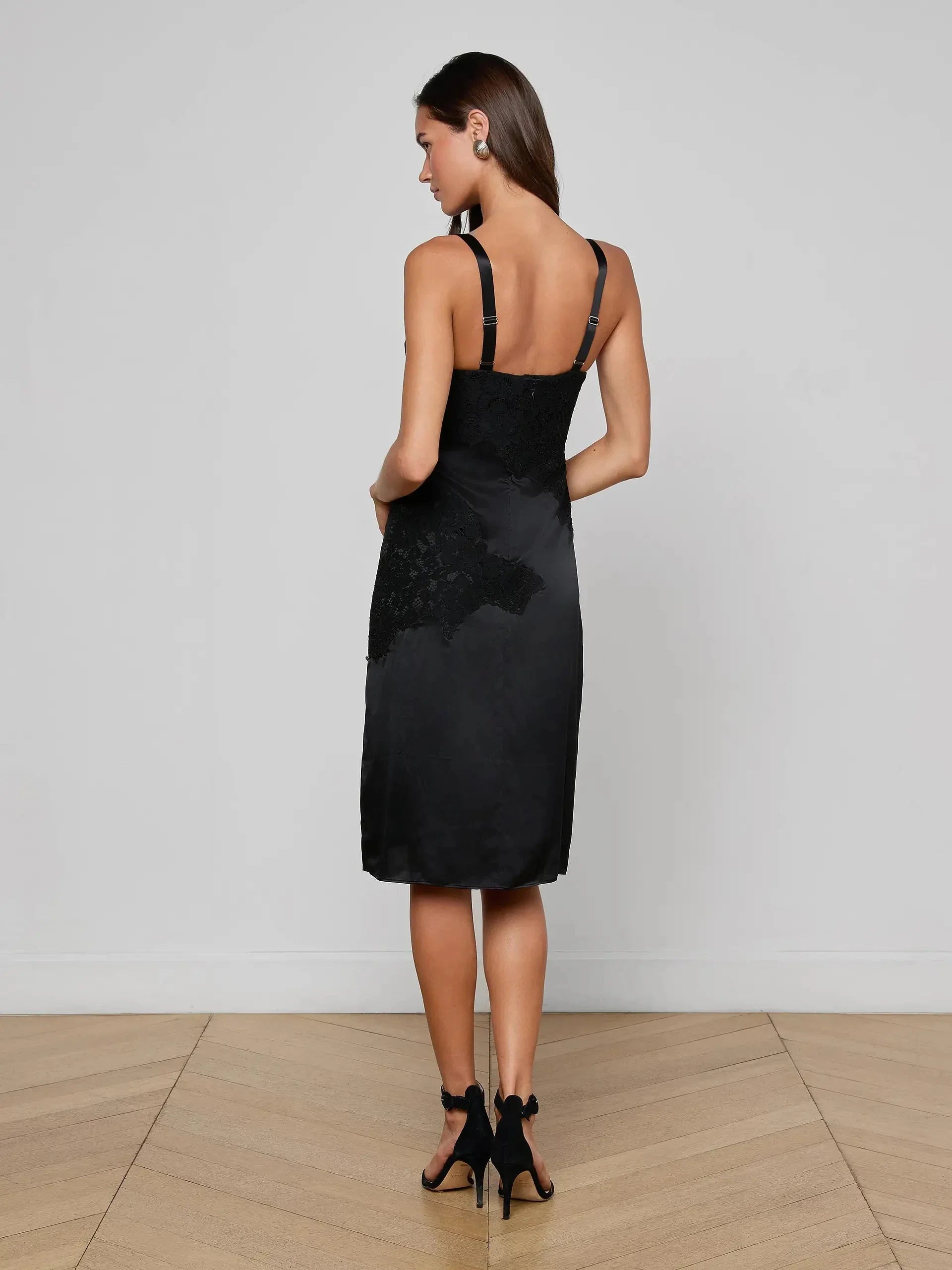 Fenna Silk Lace Dress Black