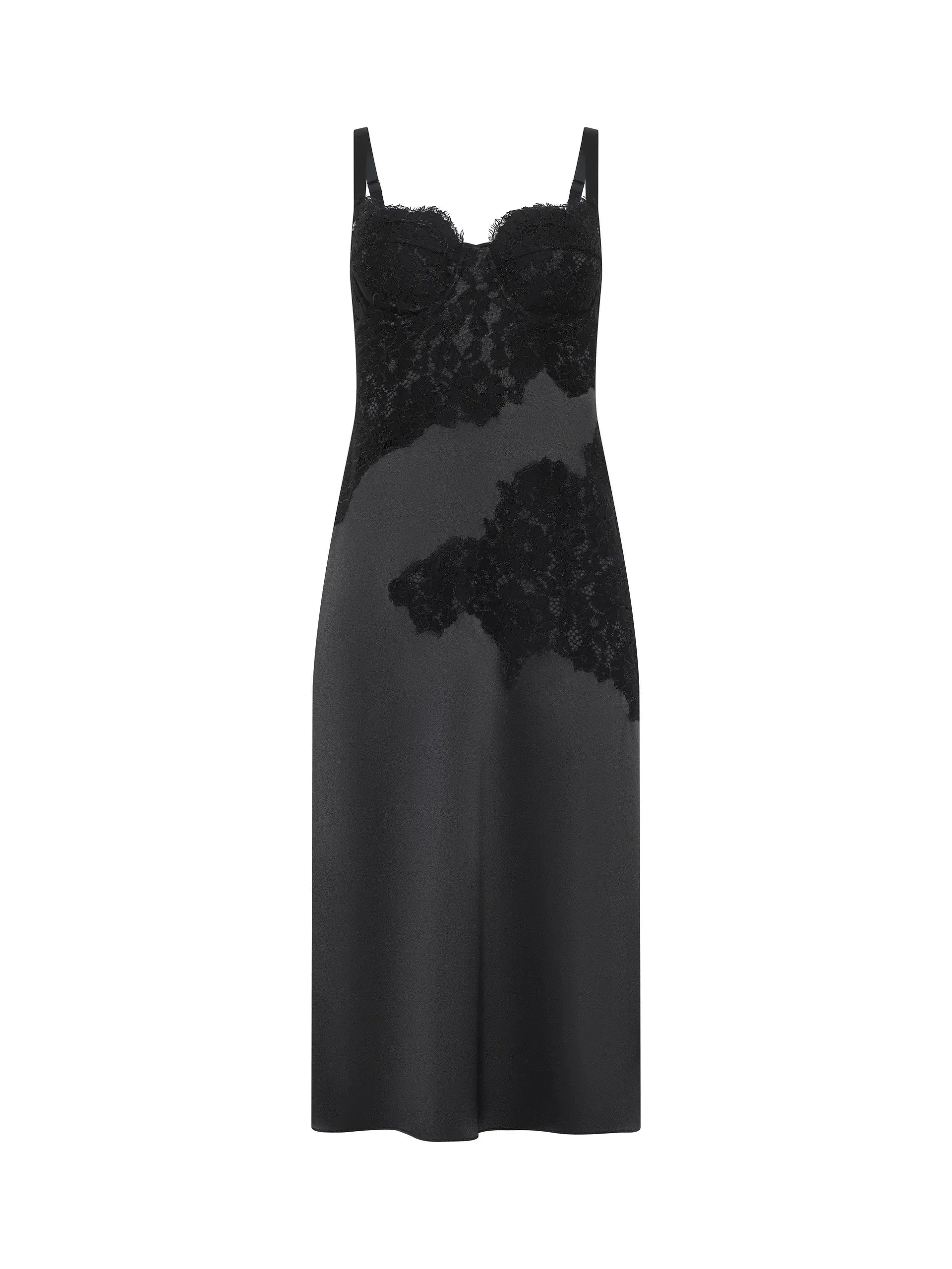 Fenna Silk Lace Dress Black