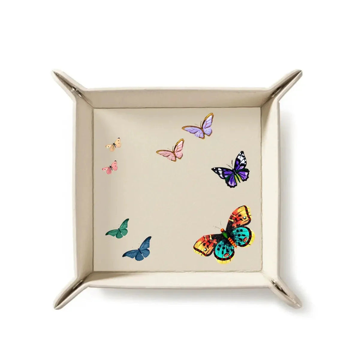 Butterflies Tray Beige