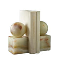 Light Green Onyx Honed Finish Bookends