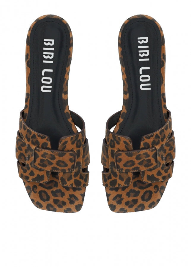Holly Flat Suede Leopard