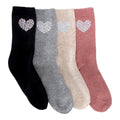 Heart Crystal Cashmere Socks