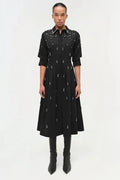 Jazz Embellished Midi Dress Black