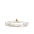 Mini Stretch Crystal Beaded Bracelet White