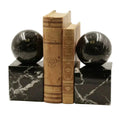 Black Zebra Marble Polished Bookends