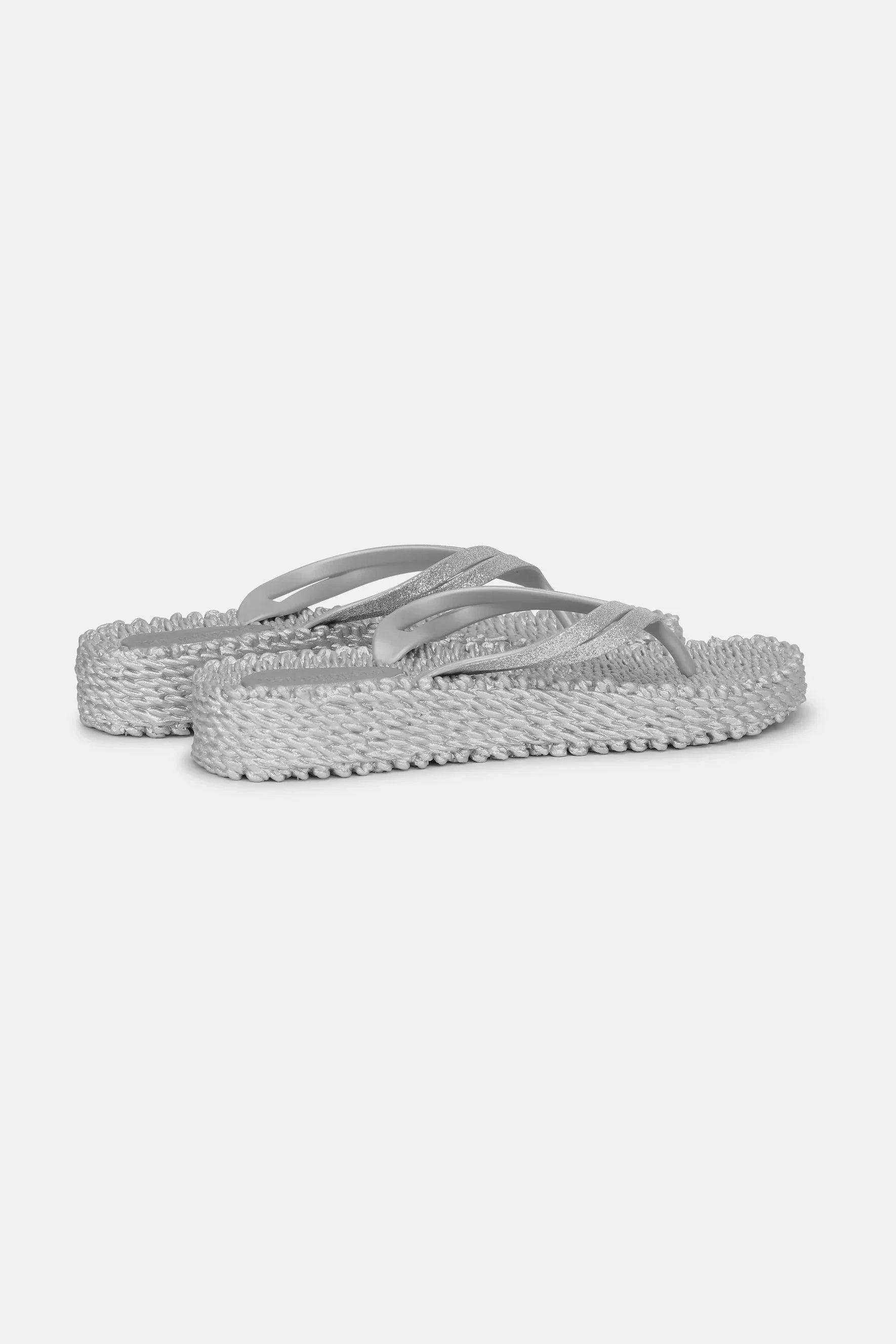 Cheerful Platform Flip Flop Silver