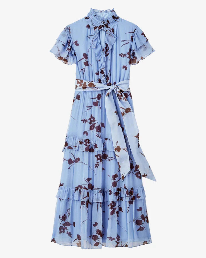 Lorelei Dress Upstate Floral Blue Mist