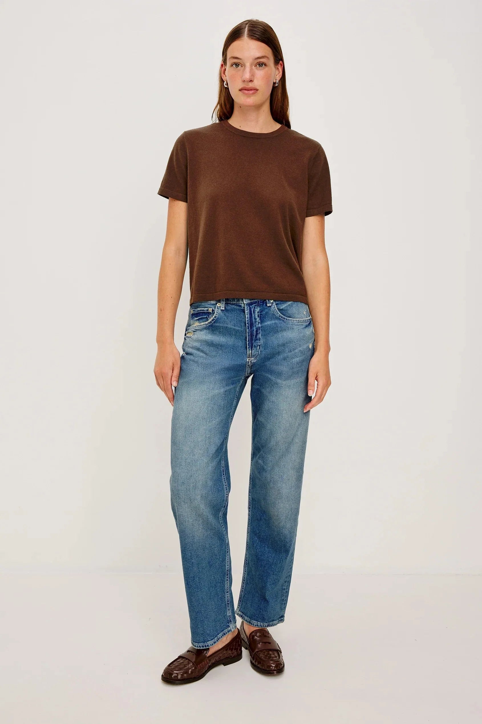 Cotton Cashmere Tee Espresso