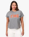 Classic Tee Grey Melange w/ Orange Ciao