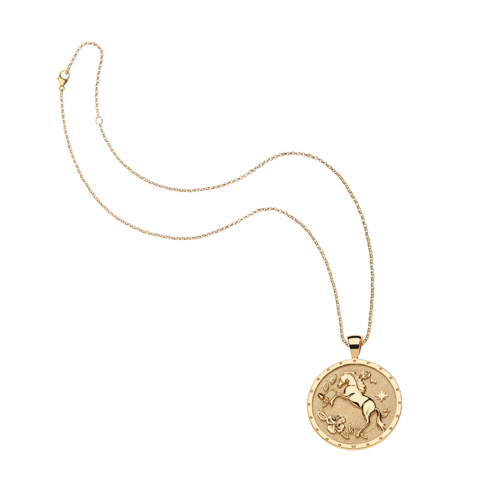 Courage Year of the Horse Pendant 16-18" Classis Rolo