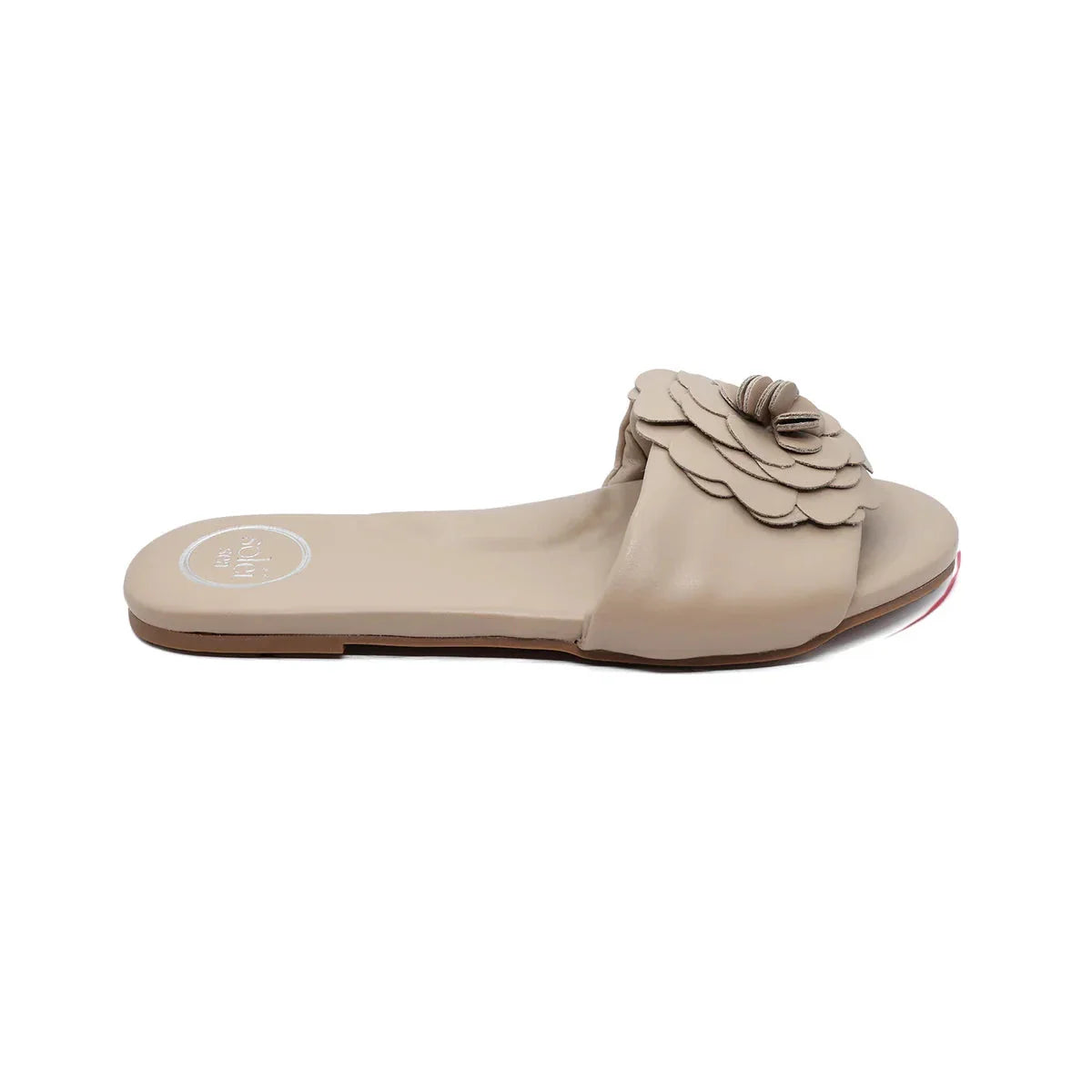 Dahlie Petal Slide Sandal Bistro