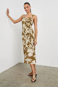 Damaris Dress Olive Tropic