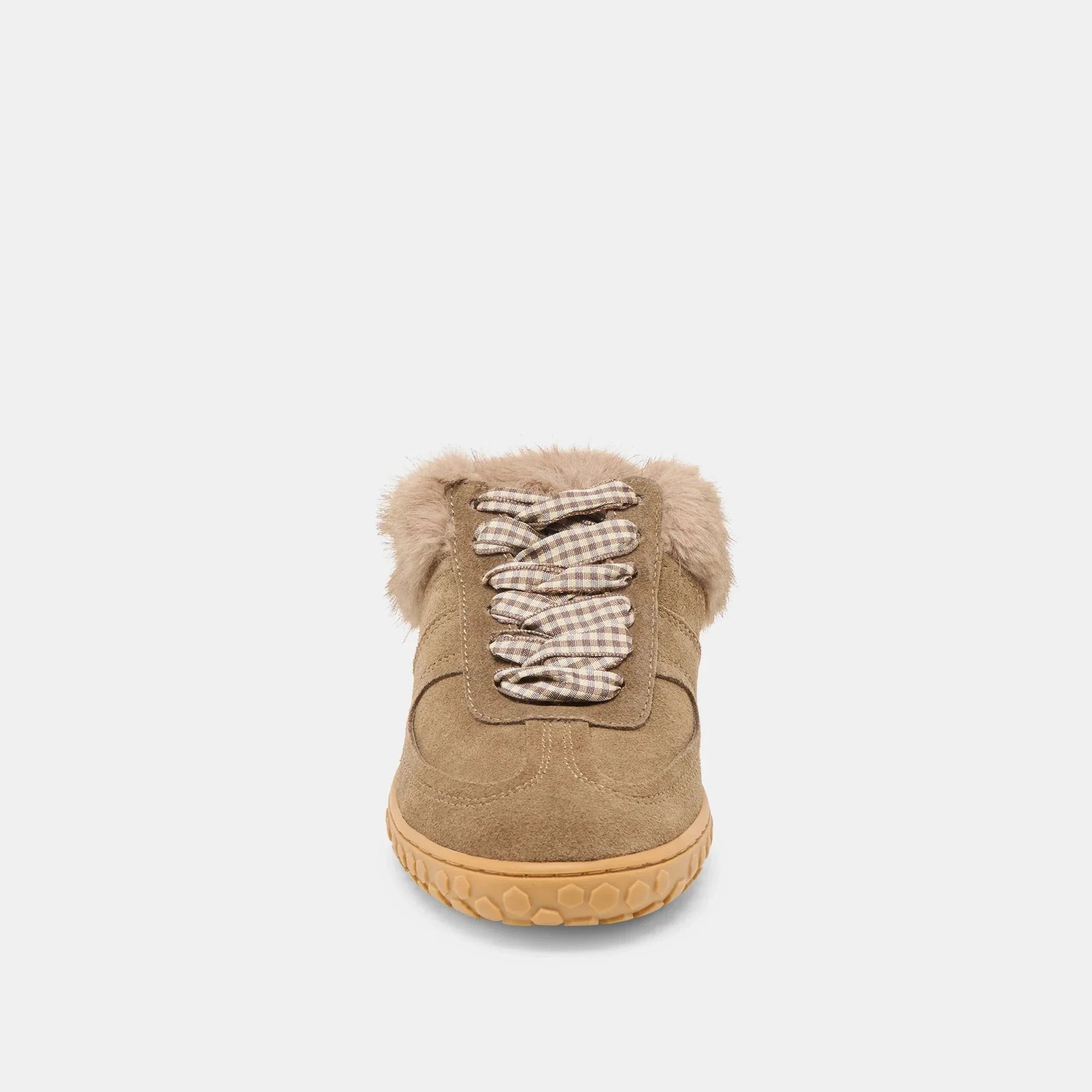Izzey Plush Sneaker Olive Suede