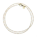 Double Wrap Rice Pearl Necklace Gold & White Mix