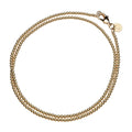 Gold Bead Double Wrap Necklace