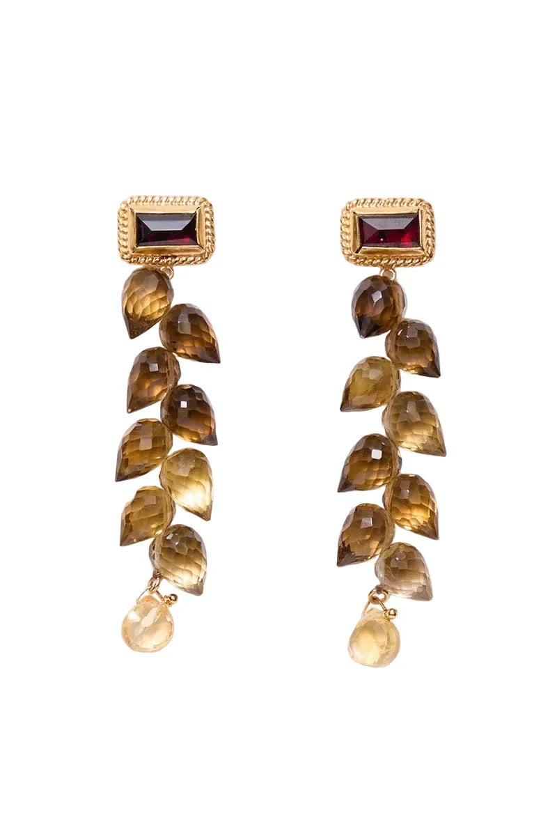 Angie Earring Whiskey Quartz