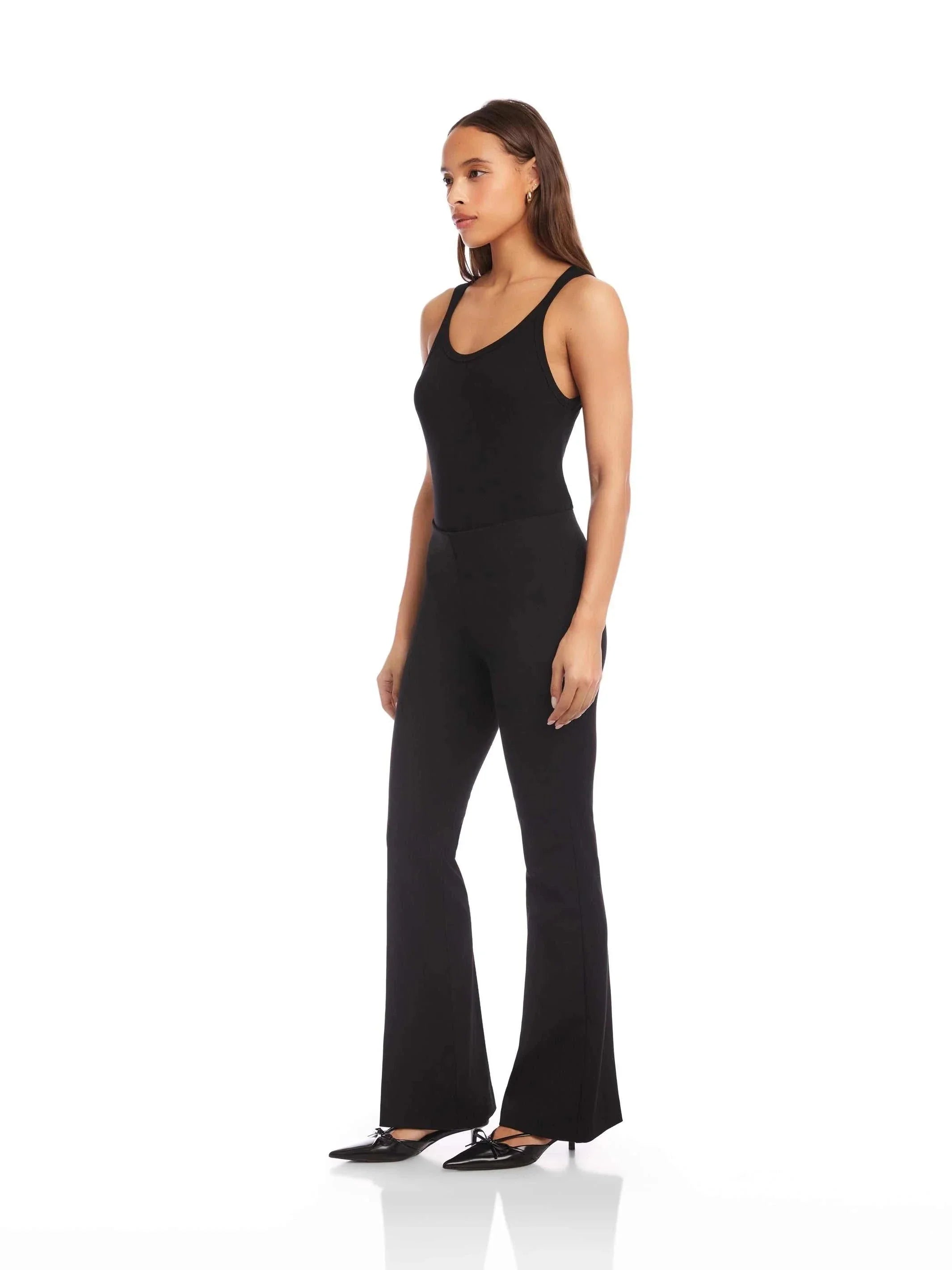 City Bootcut Pants Black