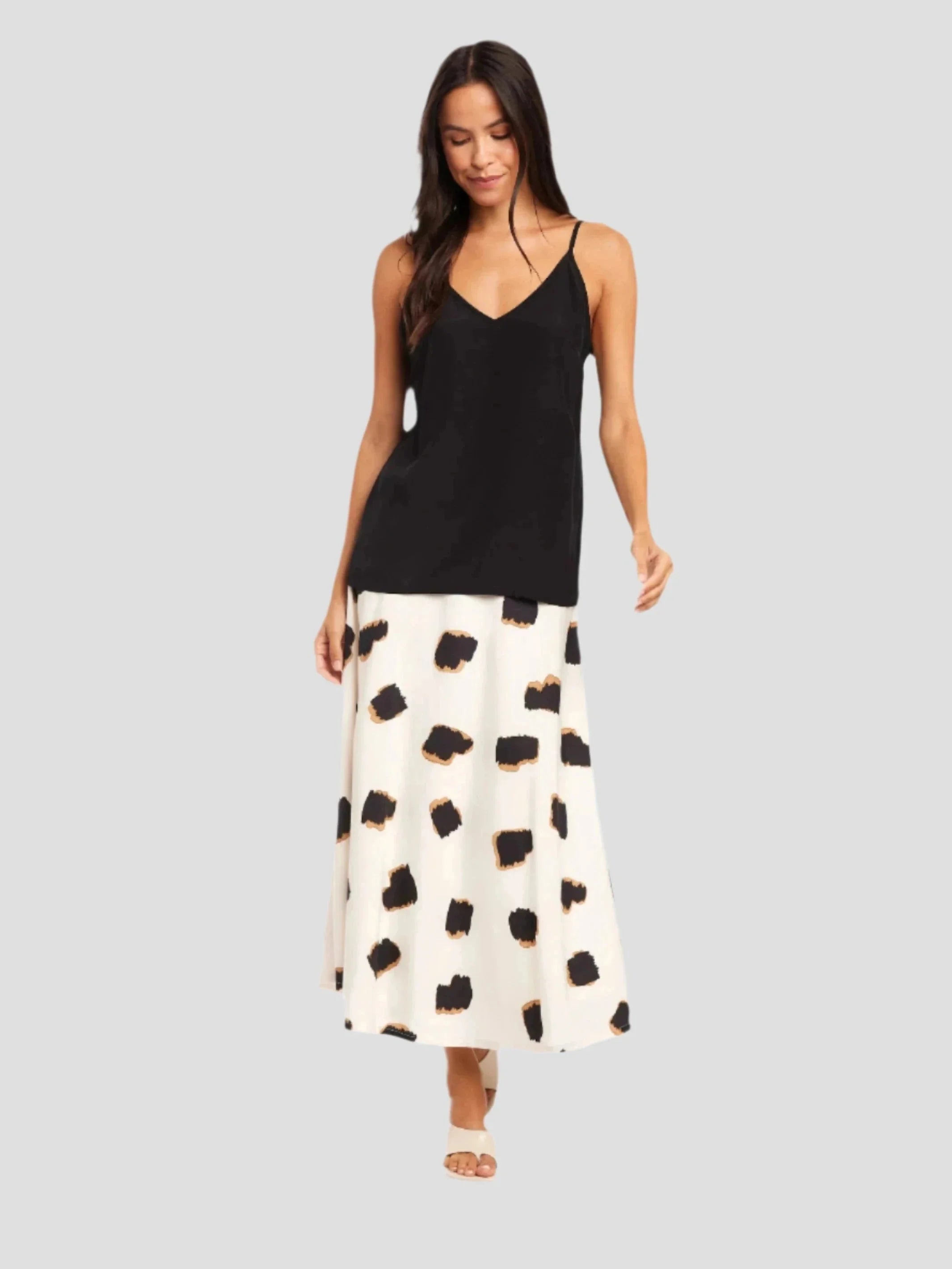 Carys Silk Cami Black