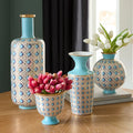 Basketweave Round Vase Multi