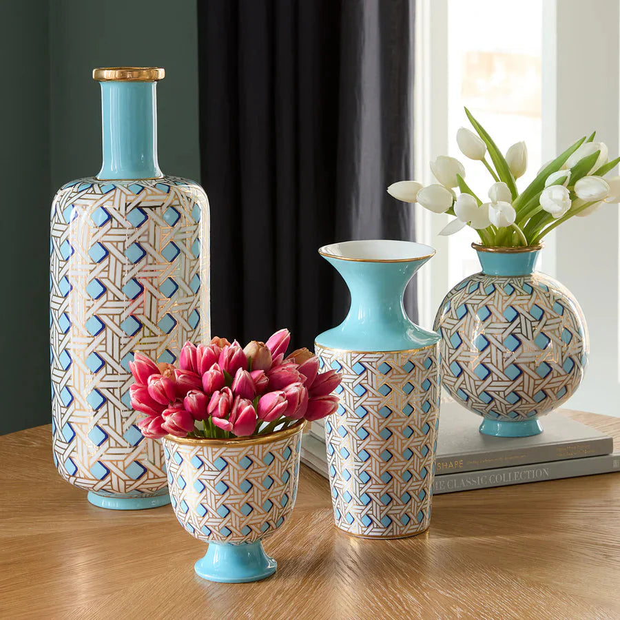 Basketweave Round Vase Multi