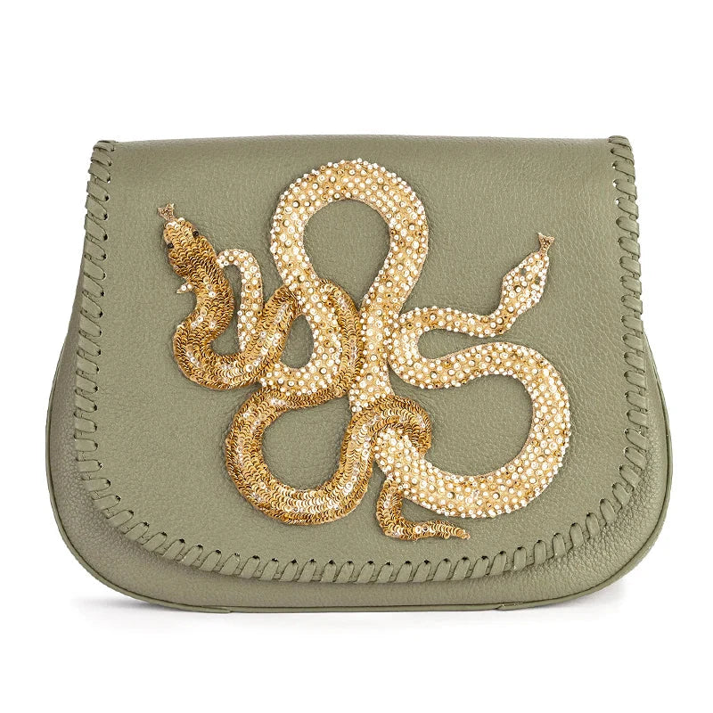 Savile Handbag White/Gold