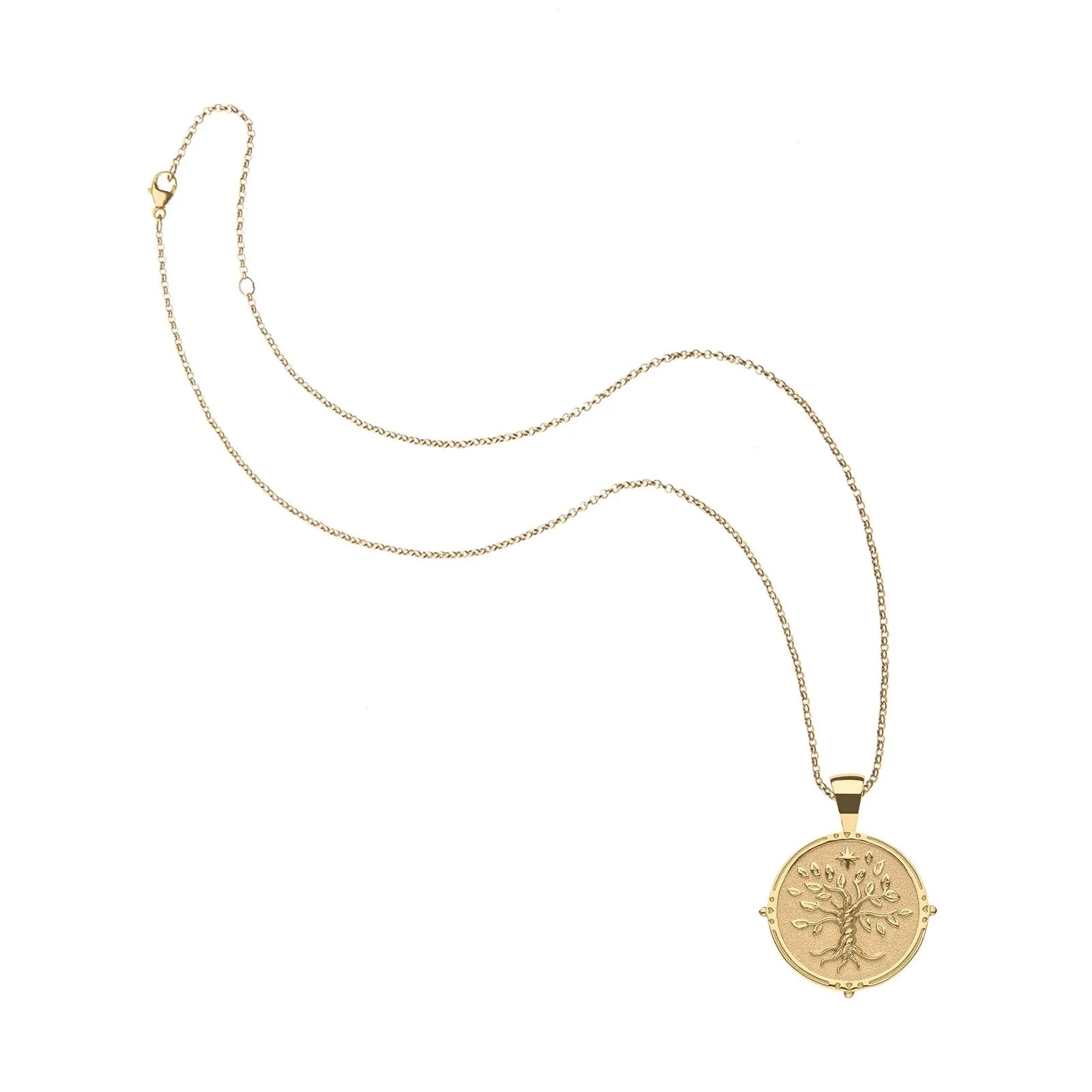 Faith Small Pendant Coin 16-18" Classic Rolo
