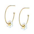 Flower Hoop-La Stacked Mother of Pearl Earring