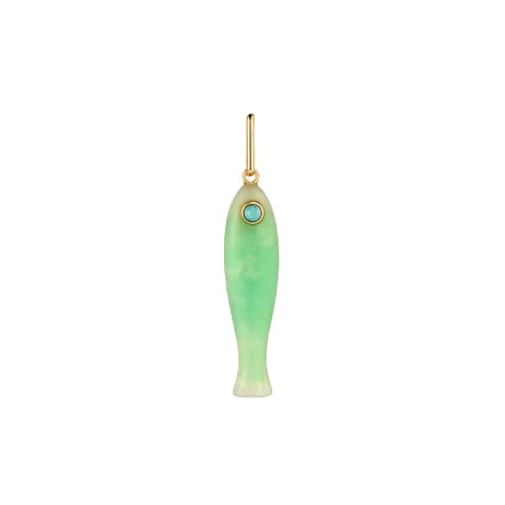 Fortuna Chrysoprase Fish Charm