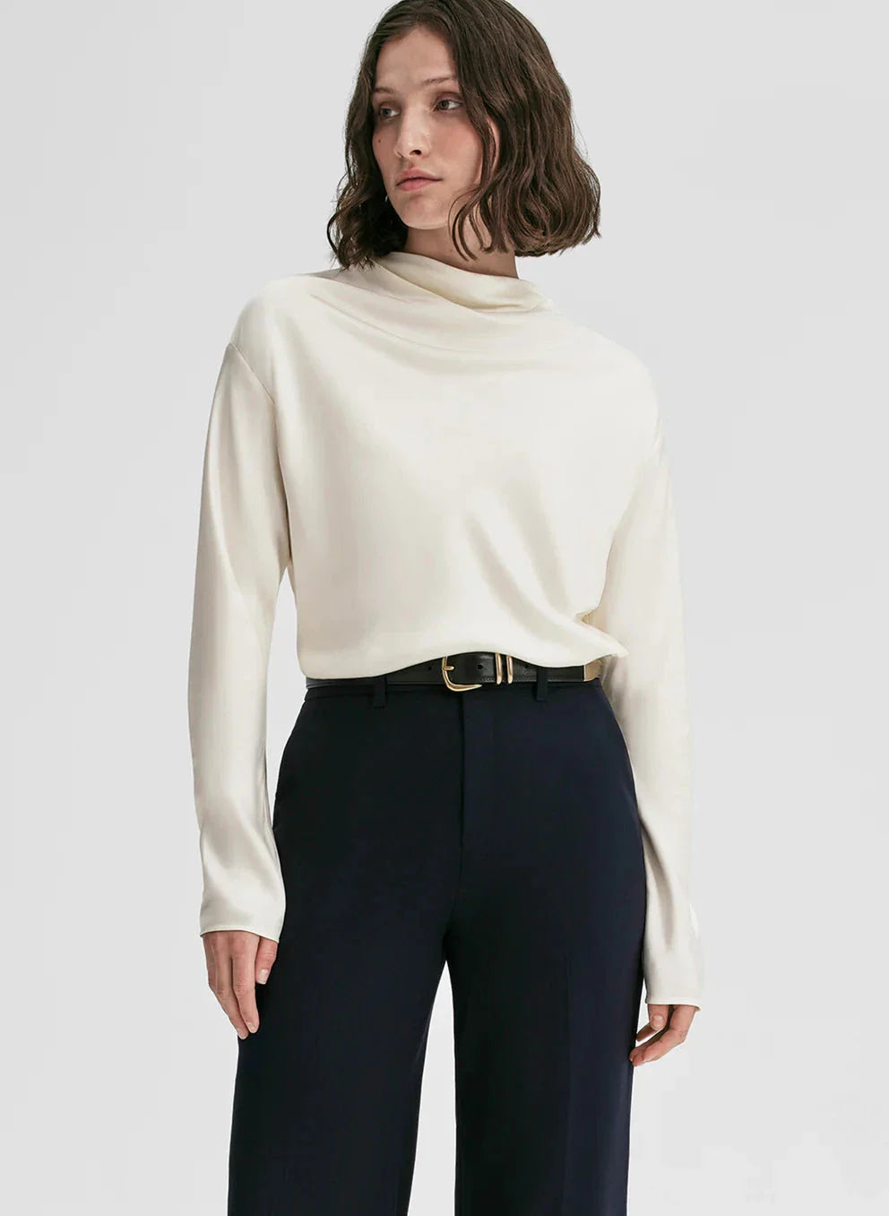 Georgia Satin Top Cream