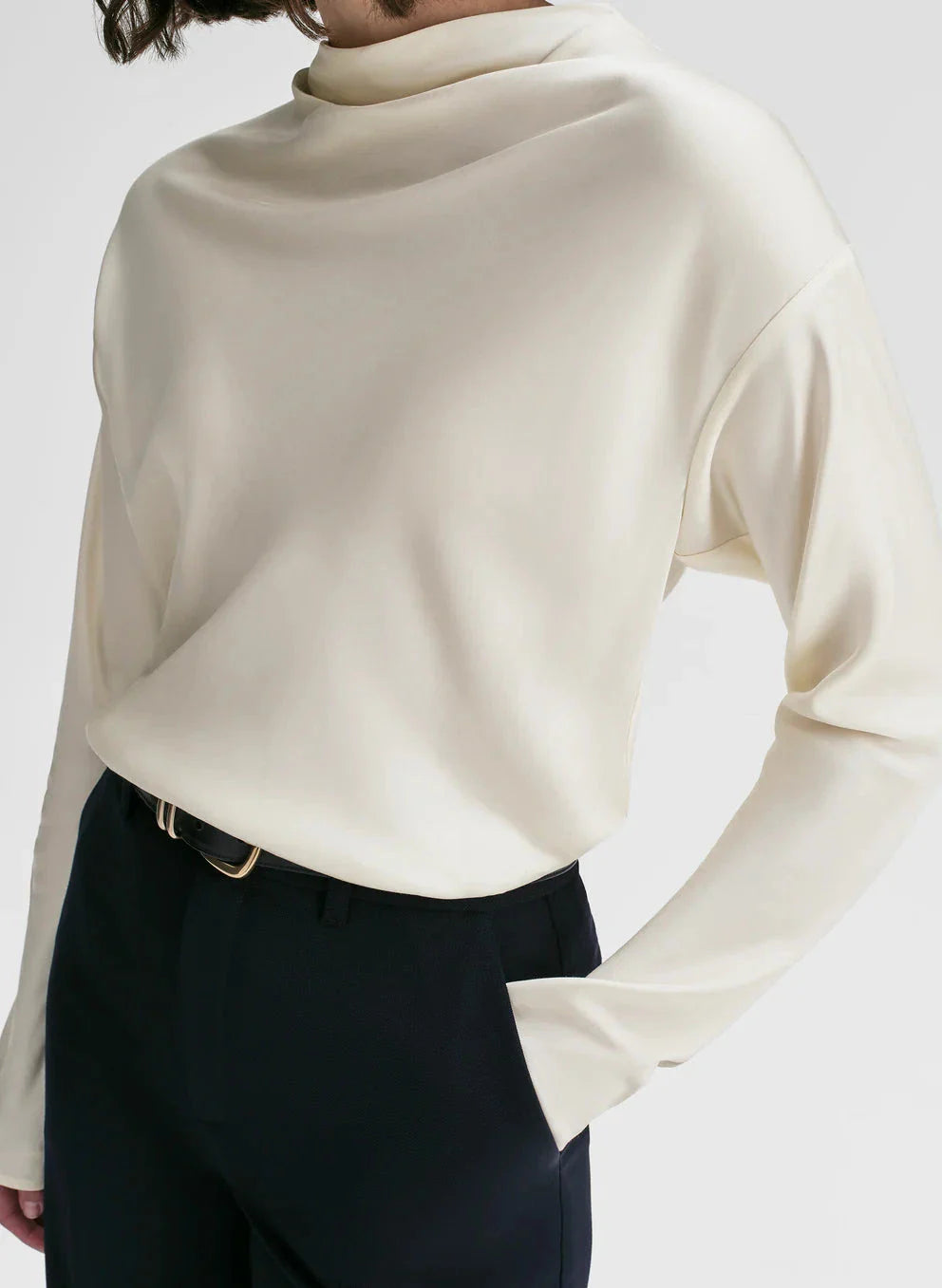 Georgia Satin Top Cream
