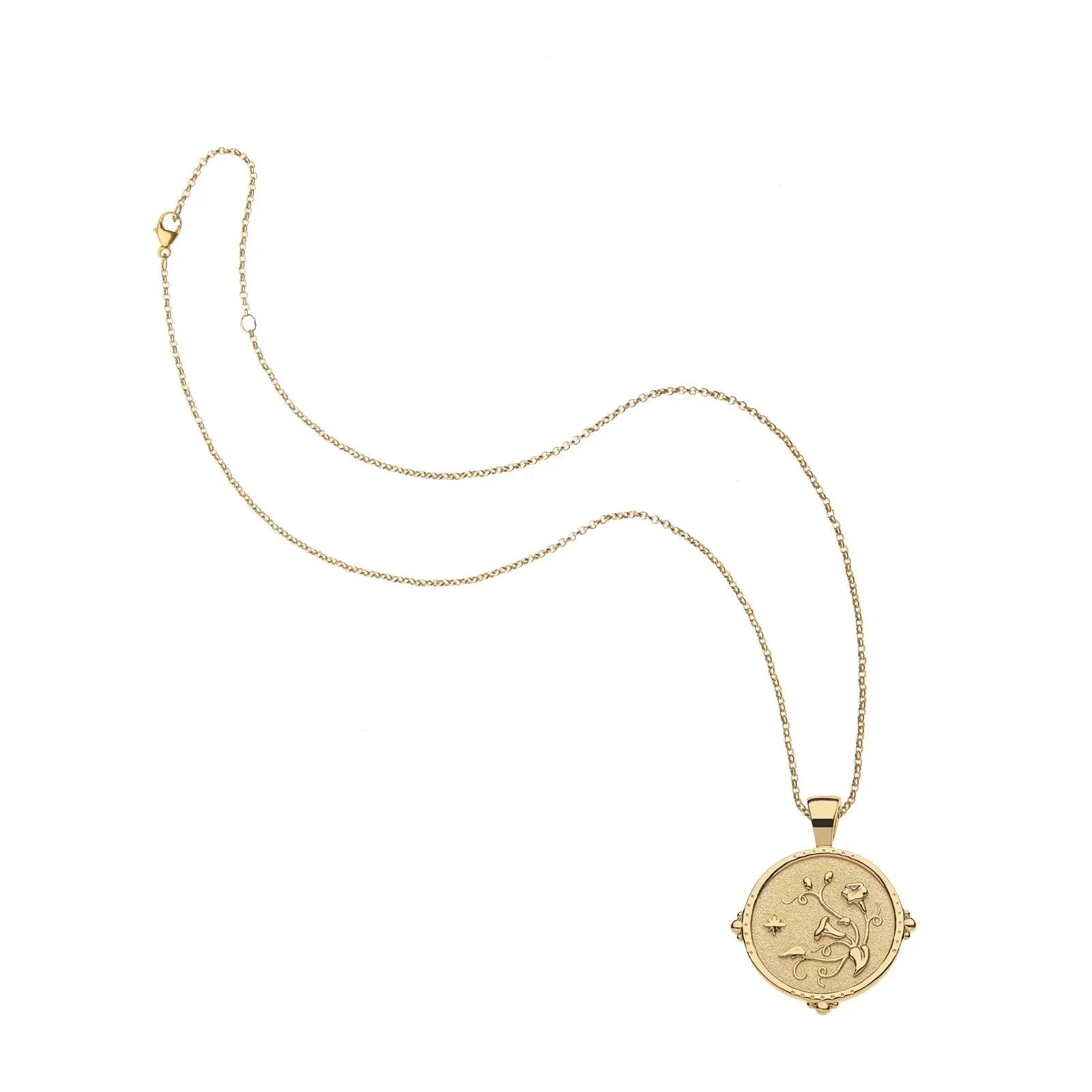 Grace Small Pendant Coin 16-18" Classic Rolo