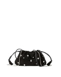 Small Crystal Embellished Stash Bag Black