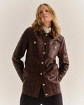 Winifred Leather Jacket Wine