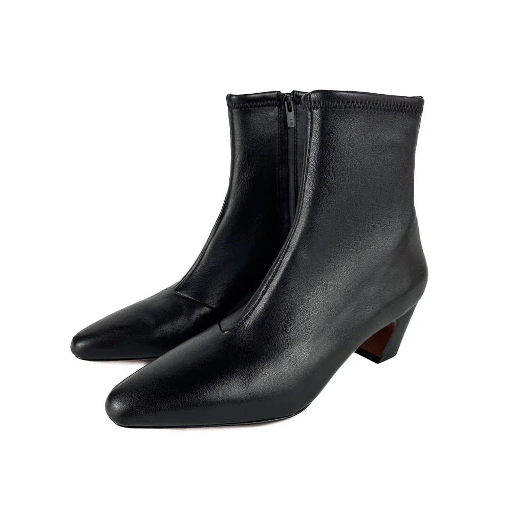 Doria Kicked Heel Ankle Boot Black