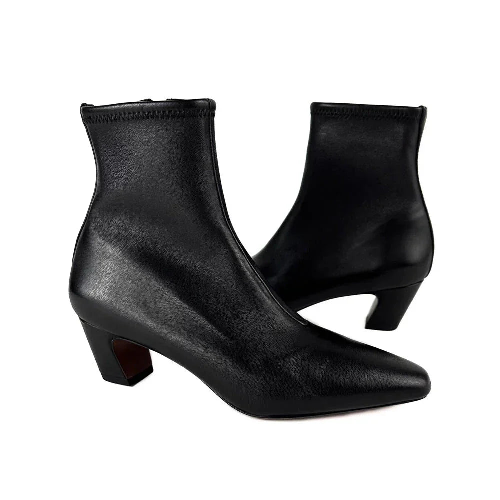 Doria Kicked Heel Ankle Boot Black