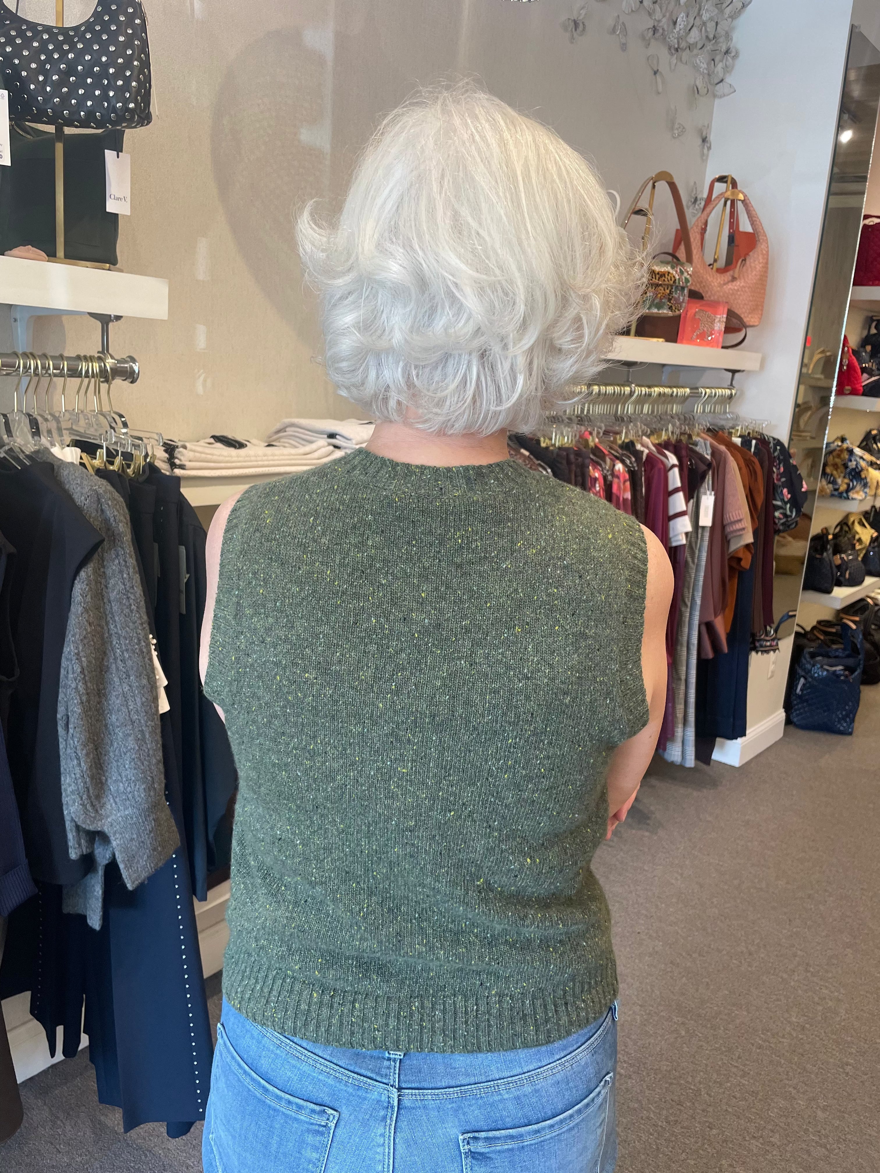 Button Front Vest with Pockets Marsh