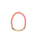 Le Vibe Beaded Disc Bracelet Coral