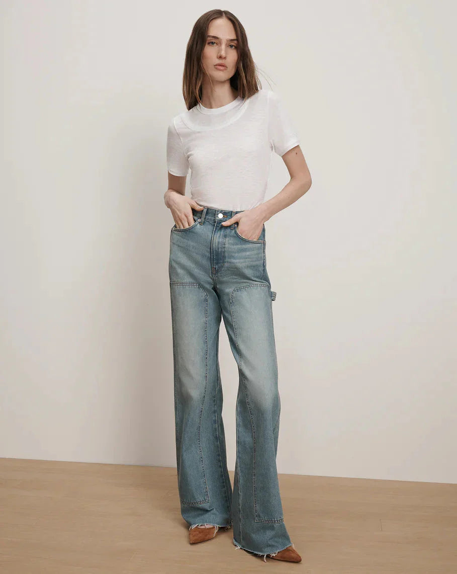 Damian Double-Collar T-Shirt White