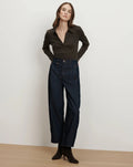 Ryder Adjustable Button Hem Barrel Jean Indigo Rinse
