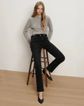 Leah Straight-Leg Jean Washed Onyx