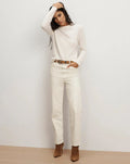 Leah Straight-leg Jean Ecru