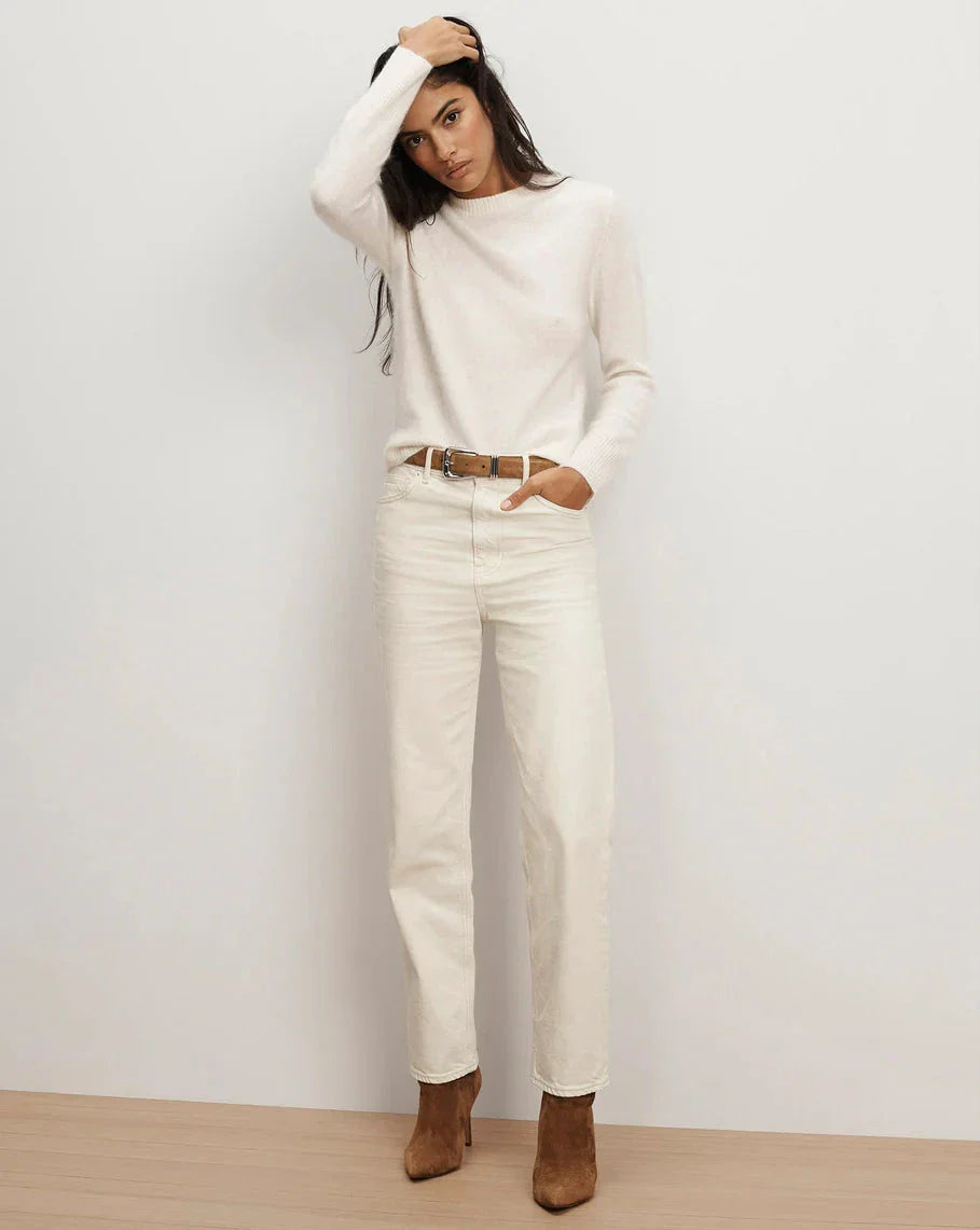 Leah Straight-leg Jean Ecru