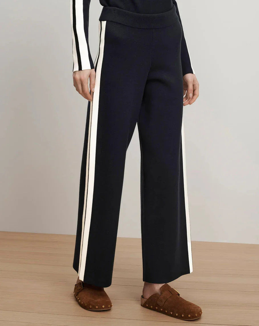 Jenkins Knit Wide-Leg Pant Navy
