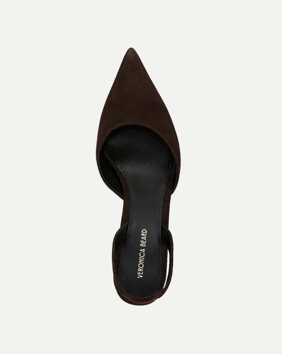 Caroline Suede Slingback Pump Espresso