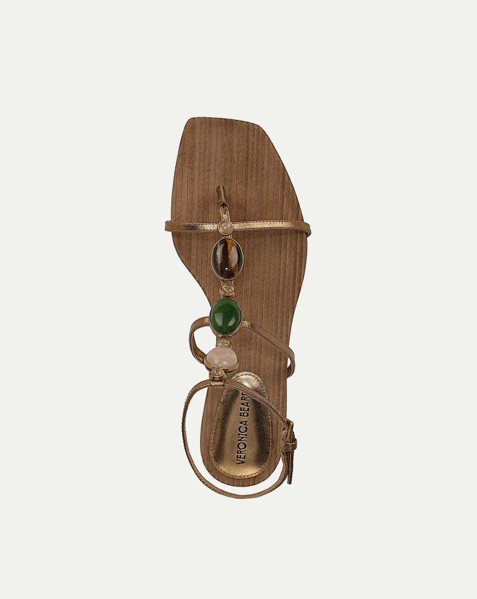 Alba Gemstone Sandal Gold